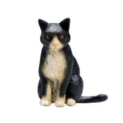 ネコ(ブラック&ホワイト)